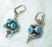 Slver Art Glass Earrings
