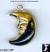 Moon Charm Pendant: Gold Plated Sterling Silver Moon Charm