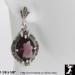 Marcasite Earrings: Sterling Amethyst CZ Marcasite Earrings
