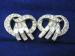 DaintyTrifari SilverTone Clear Baguette Rhinestone Earrings