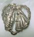 Beau Sterling Kissing Dutch Boy and Girl Brooch