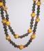 Jade, Goldstone and Hand Painted Bead Necklace