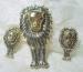 King of the Jungle - Lion Brooch and Earrings