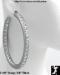 Plastic Rhinestone Hoop Earrings: Silver Plastic Earrings