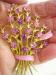 Pink Enamel Rhinestone & Gold Tone Bouquet Flower Brooch/Pin
