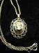 Dainty Antiqued Gold Tone Cameo Pendant/Necklace
