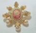 Spectacular Cameo With Rhinestones and Pearls