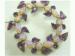 Faux Opal & Purple Rhinestone Wreath Vintage Brooch / Pin