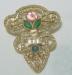 Beautiful Art Nouveau Style Rhinestone Floral Brooch