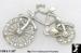 Bicycle Pin: Rhinestone Bicycle Pin Moveable Wheels