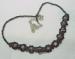 Black Beaded Crochet Mourning Necklace