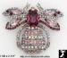 Bee Pin: Rhinestone Bumble Bee Pin, Rhinestone Bee Brooch |