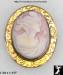 Cameo: Vintage Angelskin Coral Cameo Brooch, Cameo Pin '