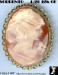 Cameo: Vintage Shell Cameo Pin Brooch Pendant Sorrento GF