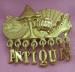Gold Tone Antiques Advertsing Pin/Brooch