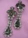 Gorgeous Smoky Grey & Clear Rhinestone Drop Earrings