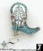 Cowboy Boot Pin: Western Boot Pin Dangling Spur, Western Pin