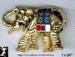 Republican Elephant Political Lapel Pin - Goldtone