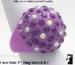 Lucite Rhinestone Ring - Lavender Plastic Rhinestone Ring