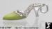 High Heel Shoe Pendant: Sterling CZ Fashion Shoe Pendant