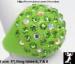 Plastic Rhinestone Ring | Lime Green Plastic Rhinestone Ring