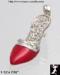 High Heel Shoe Pendant: Sterling Red High Heel Shoe Pendant