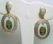 Sterling and Malachite Drop Earrings