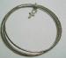 Silver Bangle Bracelet Trio With Ankh Charm