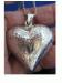 Fat Puffy Engraved Heart 925 Sterling Silver Necklace/Pendan