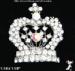 Crown Pin: Aurora Borealis Rhinestone Crown Brooch Pendant