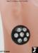 Plastic Rhinestone Button Earrings: Black Plastic Earrings