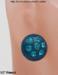 Plastic Rhinestone Button Earrings: Blue Plastic Earrings