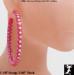 Hot Pink Plastic AB Clear In & Out Rhinestone Hoop Earrings