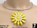 Flower Power Daisy Pendant Necklace, Enamel Daisy Necklace