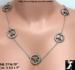 Peace Sign Long Chain Necklace Set: Peace Sign Jewelry