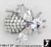 Fly Pin: Clear Rhinestone Fly or Bug Pin, Bug Jewelry
