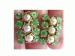 Green Rhinestone & Faux Pearl Gold Tone Screw Earrings