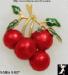 Cherries Pin: Enamel Cherry Fruit Pin; Cherries Brooch