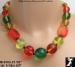 Lucite Beads Necklace Set: Melon Colors Lucite Necklace Set