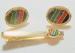 Stone Inlay Cufflink and Tie Clip Set