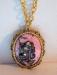 Black Cameo on Natural Stone Necklace