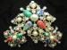 Galaxy Sarah Coventry Pearls-AB Brooch/Pin & Earrings