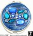 Purse Mirror: Mirror Compact, Blue Jeweled Purse Mirror