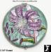 Mirror Compact: Floral Tiger Lily Enamel Purse Mirror Aqua