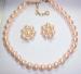 Richelieu Pink Pearl Necklace and Earrings