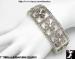 Maltese Cross Stretch Bangle Bracelet Simulated Marcasite