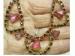 Vintage Red & Pink Kite Rhinestones Gold Tone Necklace