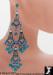 Chandelier Earrings: Blue Rhinestone Art Deco Style Earrings