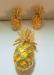 Tropical Enamel Pineapple Brooch and Earrings