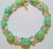 Aqua Blue Glitter Lucite Necklace
